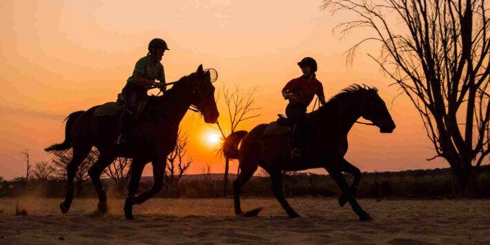 Sunset horse riding in Ostuni